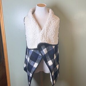 Plaid Sherpa Lined Vest
